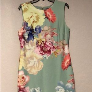 Green floral dress
